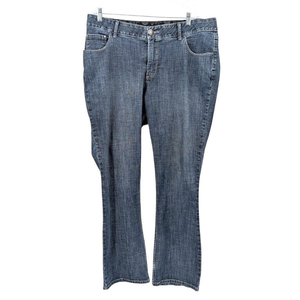 Riders by Lee Jeans Womens 18W Medium Wash‎ Straight Leg Stretch Denim Plus Size
